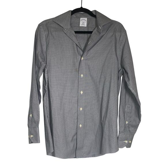 Brooks Brothers Other - Brooks Brother Black Check Regent Cotton Button Up Shirt Mens 15-2/3